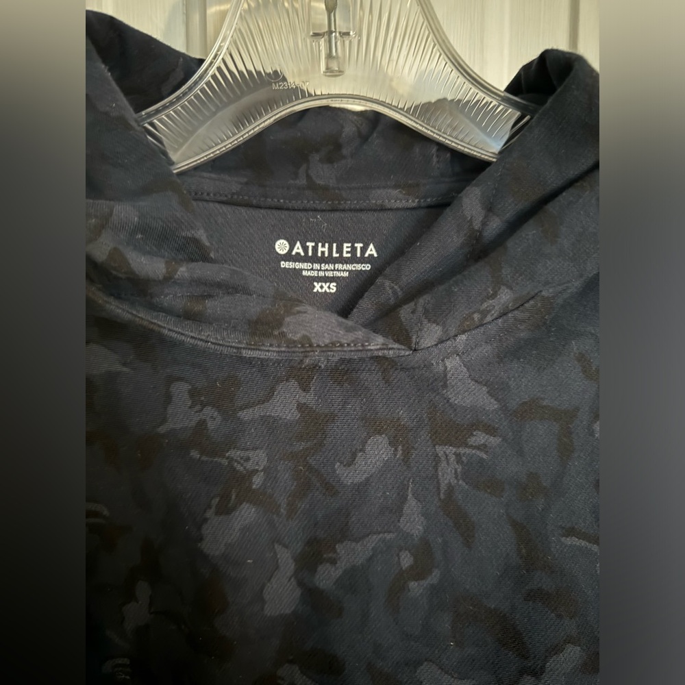 Athleta dark navy printed hoodie